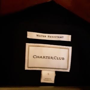 Charter Club blue rain jacket